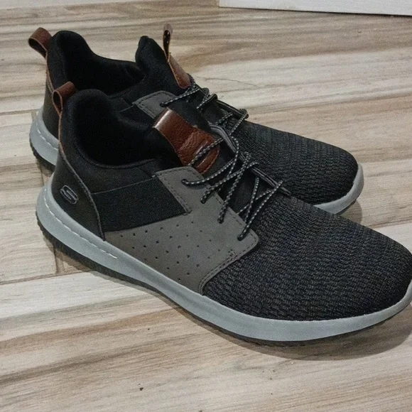 Skechers Shoes Skechers Mens Delson Camben 65474 Gray Casual